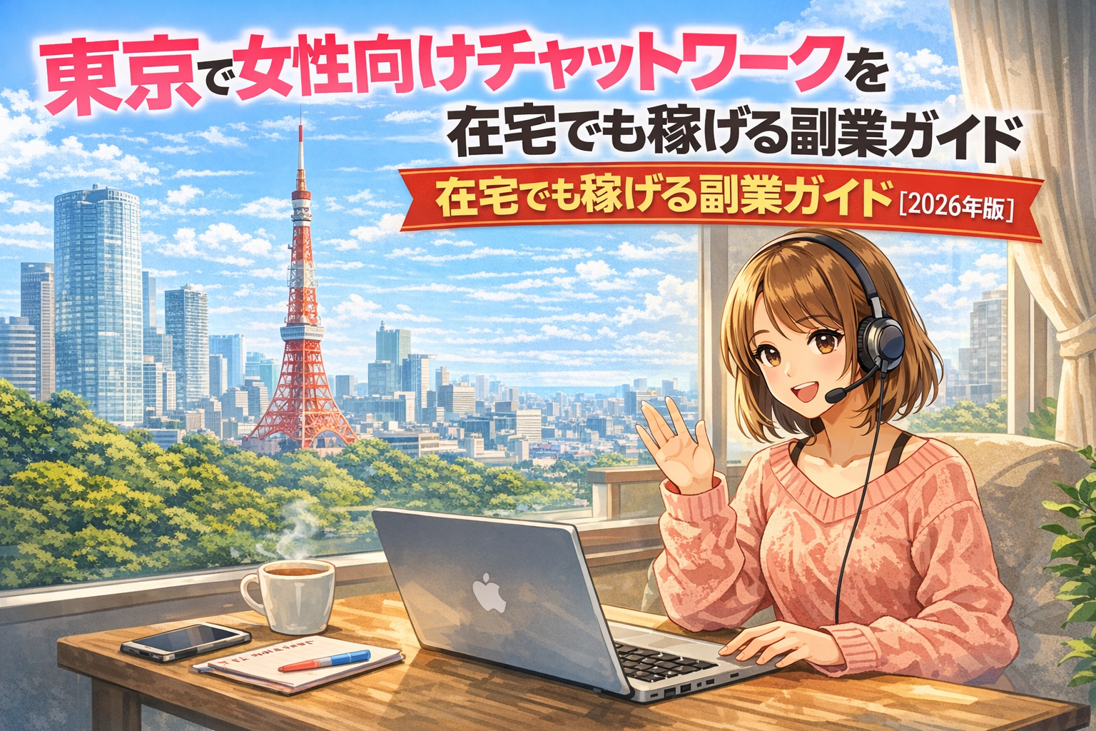東京で女性向けチャットワークを始めるなら？在宅でも稼げる副業ガイド【2026年版】